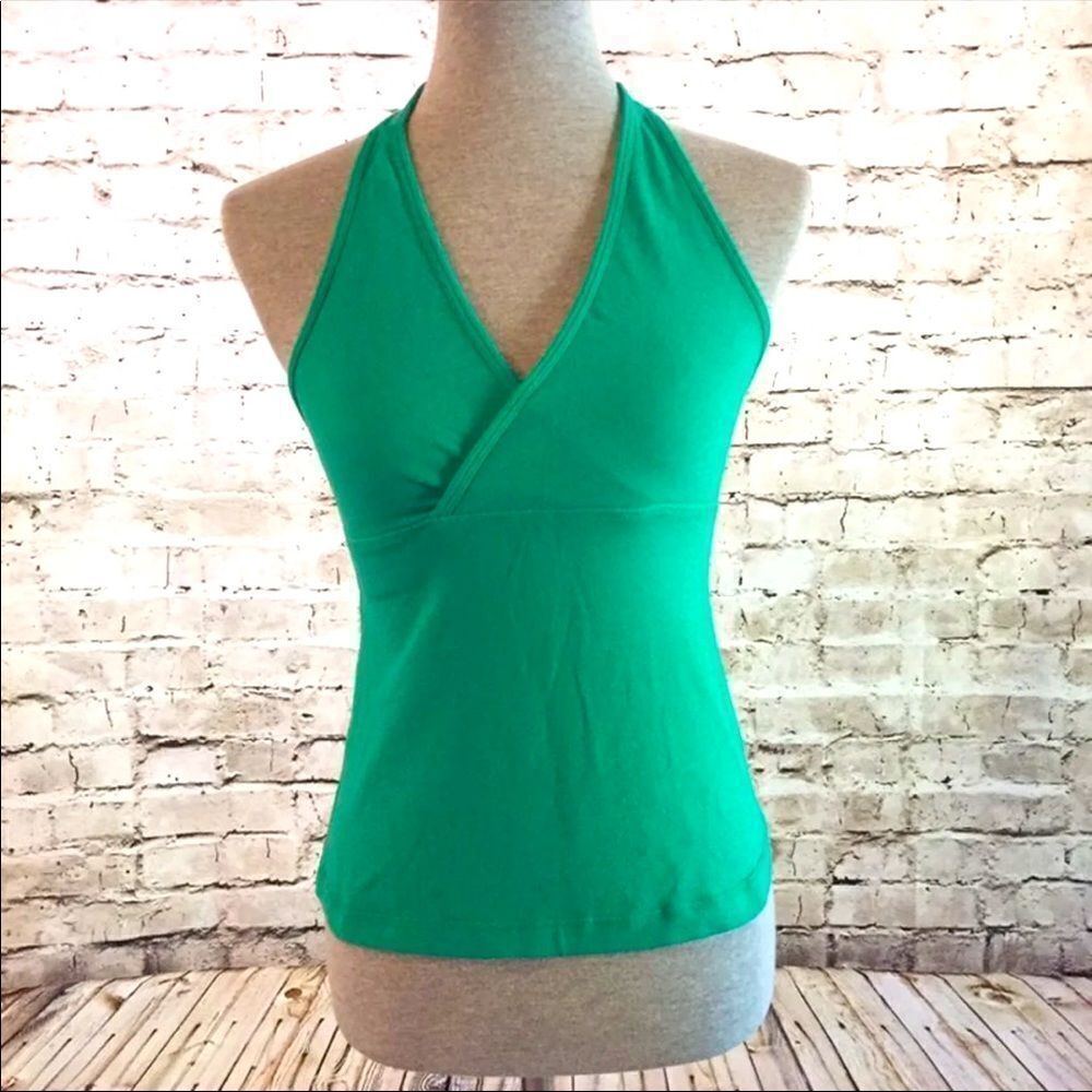 Lululemon Cross Front Racerback Green Tank Athletic Small